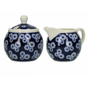 London Pottery Sugar & Creamer Set Small Daisies