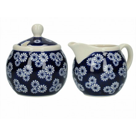 London Pottery Sugar & Creamer Set Small Daisies