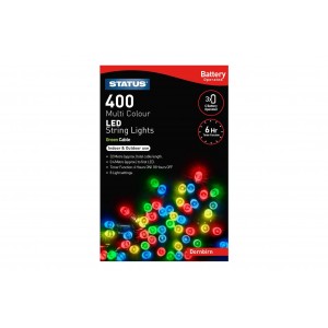Status Dornbirn 400 Coloured LED String Lights (Battery)