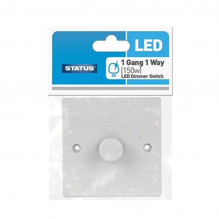 Status LED DImmer Switch 1-Gang 1-Way 150W White