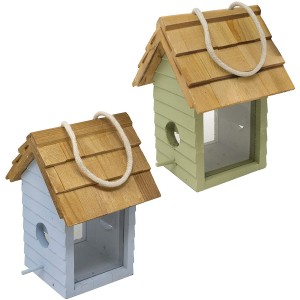 Gardman Beach Hut Seed Feeder Green or Blue