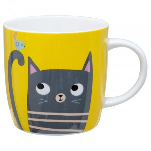 KitchenCraft Mug Barrel Cat 425ml