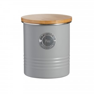 Typhoon Tea Canister with Bamboo Lid 1 Litre Grey