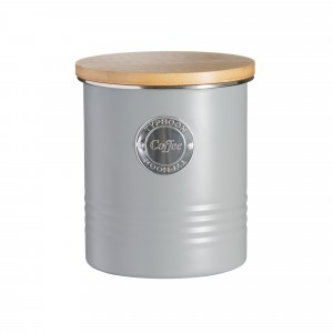 Typhoon Coffee Canister with Bamboo Lid 1 Litre Grey