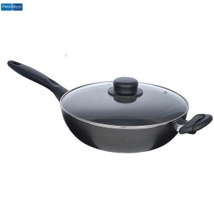 Pendeford Non Stick Deep Frying Pan with Glass Lid 26cm