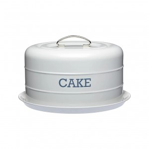 KitchenCraft Living Nostalgia Domed Cake Tin French Grey