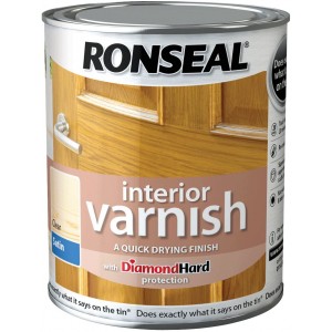 Ronseal Quick Drying Interior Varnish Satin Clear 250ml