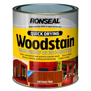 Ronseal Quick Drying Woodstain Satin Antique Pine