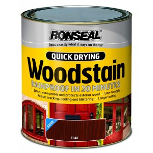 Ronseal Quick Drying Woodstain Satin Teak