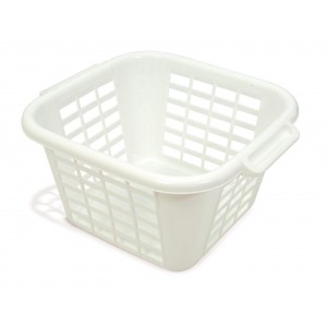 Addis 24 Litre Square Laundry Basket - White