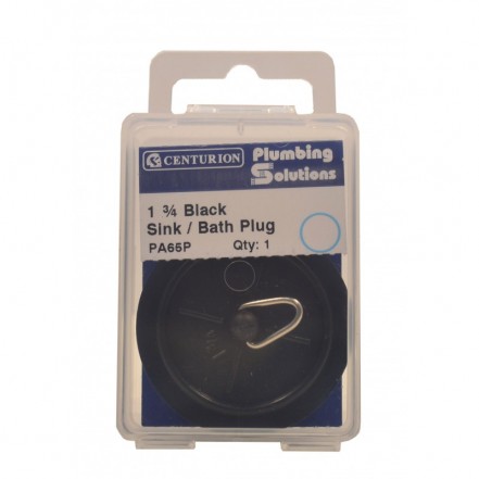 Centurion Sink Plug Black Plastic