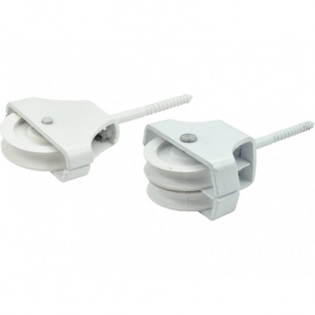 Centurion Cast Iron Screw In Pulley White 45mm