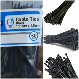 Status Cable Ties Black Pack 50