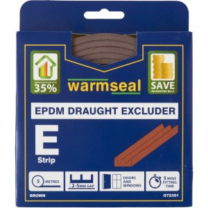 Warmseal 'E' Profile Longlife Foam Draught Excluder 5 Metre