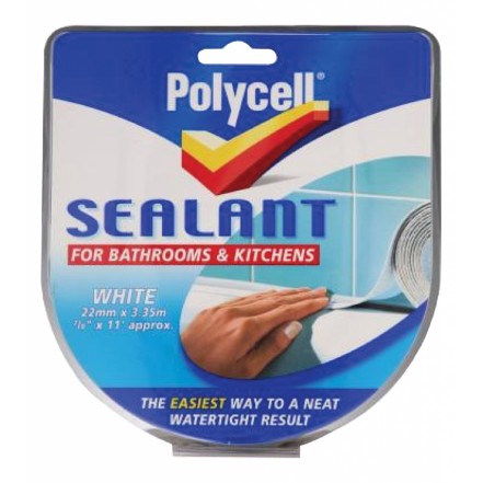 Polycell Sealant Strip Bathroom & Kitchen - White