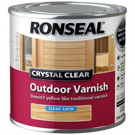 Ronseal Crystal Clear Outdoor Varnish Satin 250ml