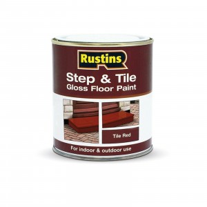 Rustins Quick Dry Step & Tile Gloss Paint Tile Red